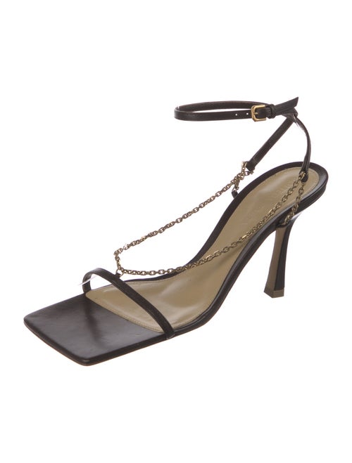 Bottega Veneta Leather Chain-Link Accents Sandals