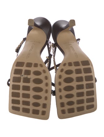 Bottega Veneta Leather Chain-Link Accents Sandals