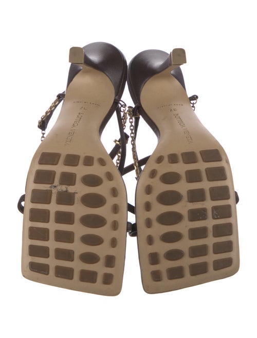 Bottega Veneta Leather Chain-Link Accents Sandals