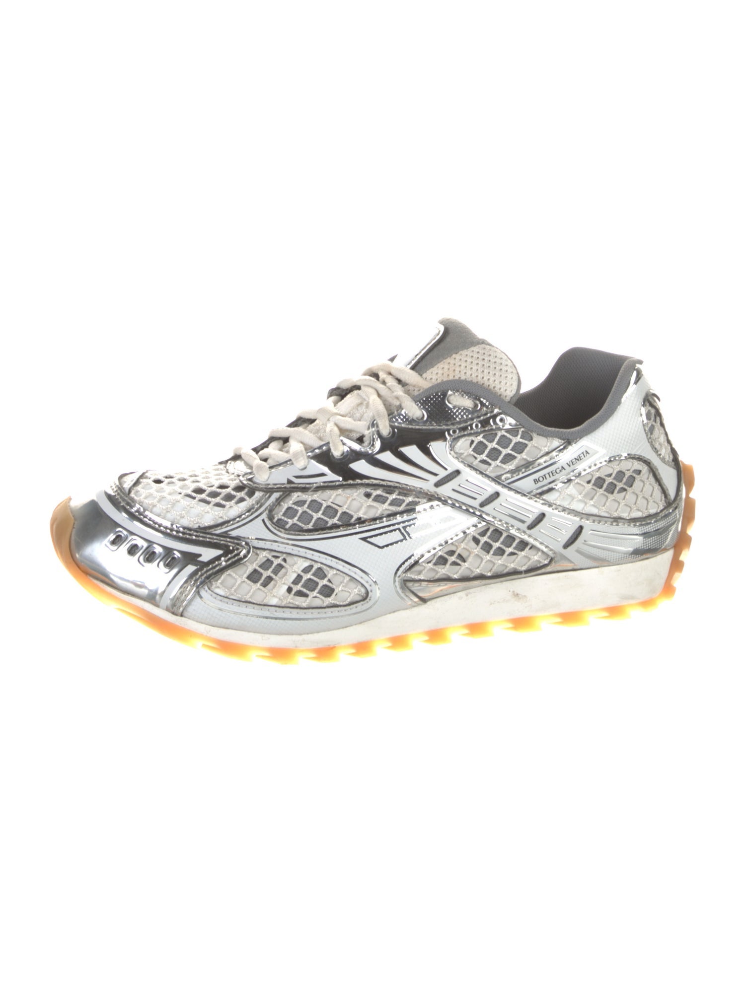 Bottega Veneta Mesh Colorblock Pattern Athletic Sneakers