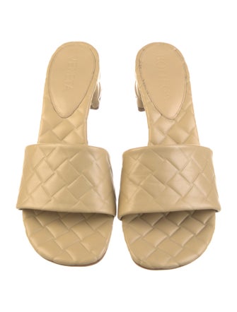 Bottega Veneta Embossed Leather Slides