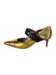 Bottega Veneta Leather Colorblock Pattern Pumps