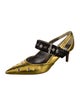 Bottega Veneta Leather Colorblock Pattern Pumps