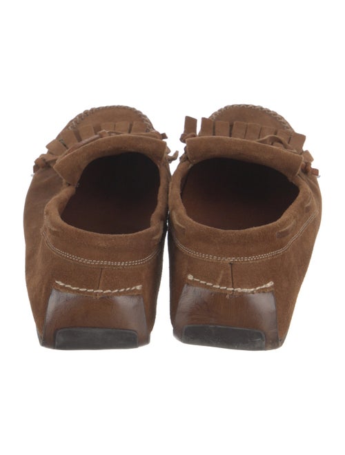 Bottega Veneta Suede Whipstitch Trim Loafers