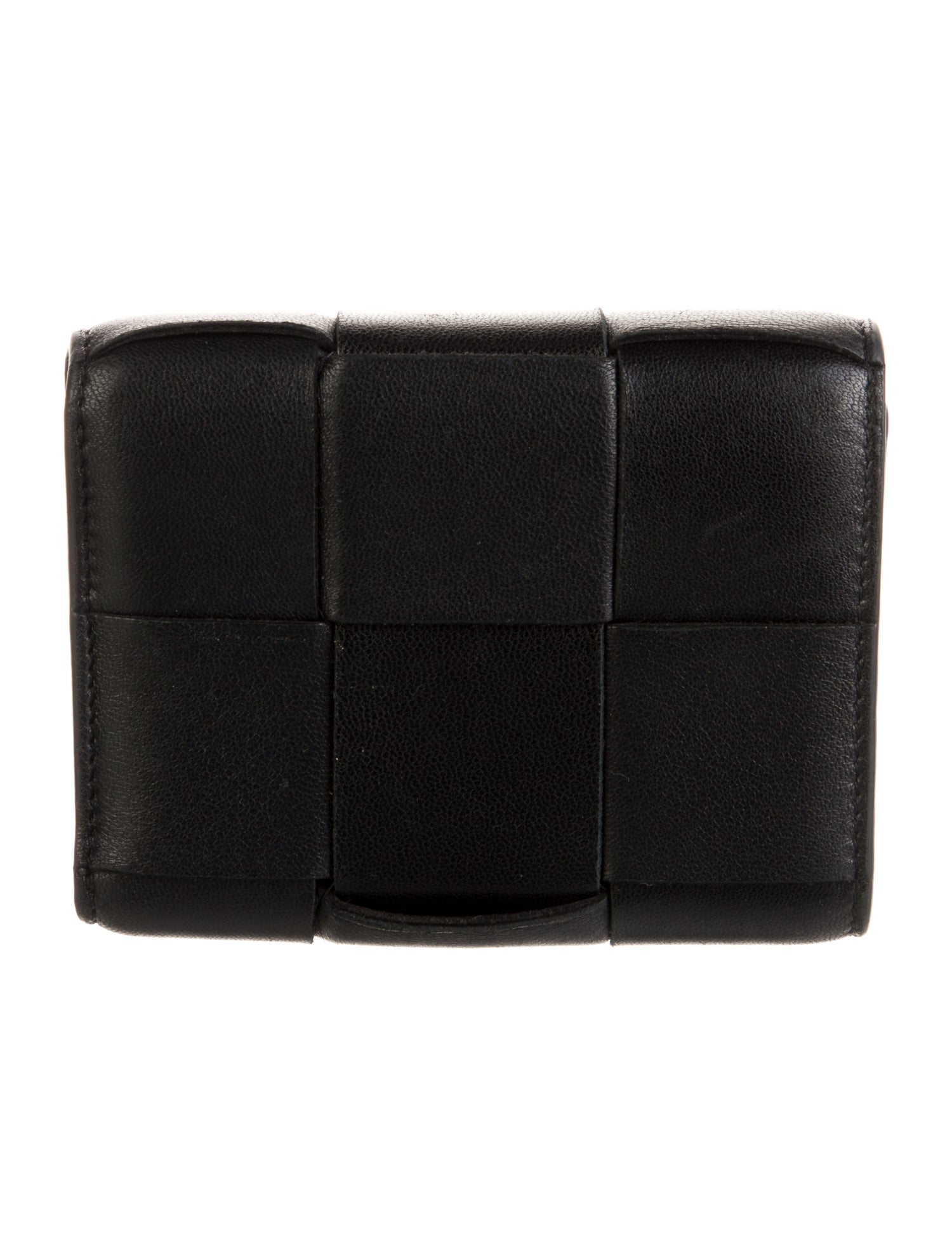 Bottega Veneta Intrecciato Weave Leather Compact Wallet
