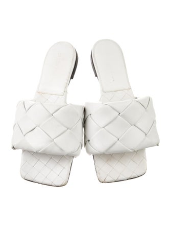 Bottega Veneta Intrecciato Weave Leather Slides