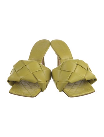 Bottega Veneta Intrecciato Weave Leather Slides