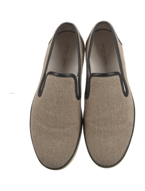 Bottega Veneta Intrecciato Weave Canvas Loafers