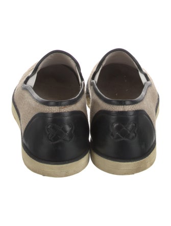 Bottega Veneta Intrecciato Weave Canvas Loafers