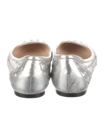 Bottega Veneta Intrecciato Weave Leather Ballet Flats