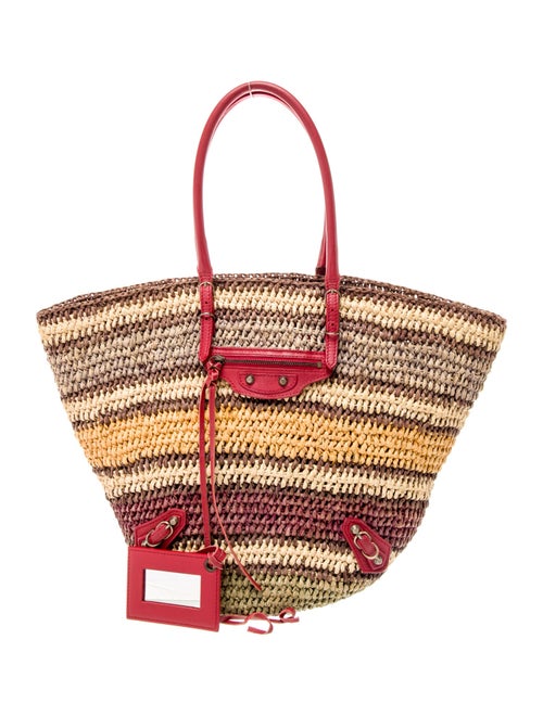 Balenciaga Raffia Top Handle Bag