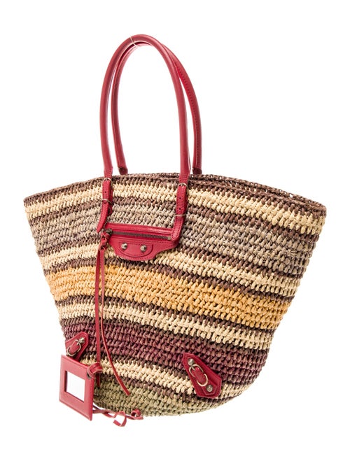 Balenciaga Raffia Top Handle Bag