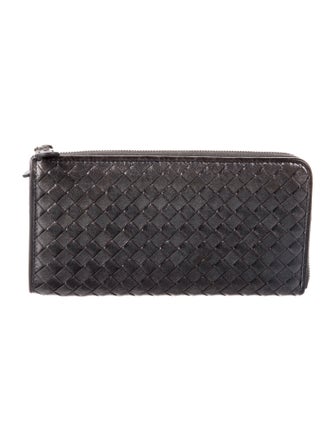 Bottega Veneta Intrecciato Weave Leather Continental Wallet