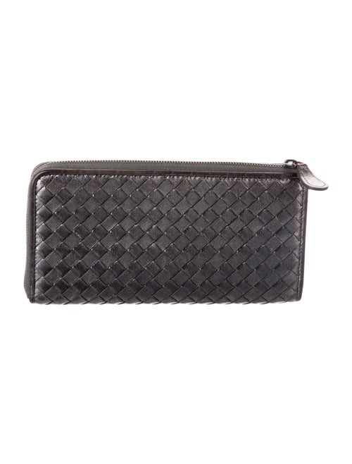 Bottega Veneta Intrecciato Weave Leather Continental Wallet