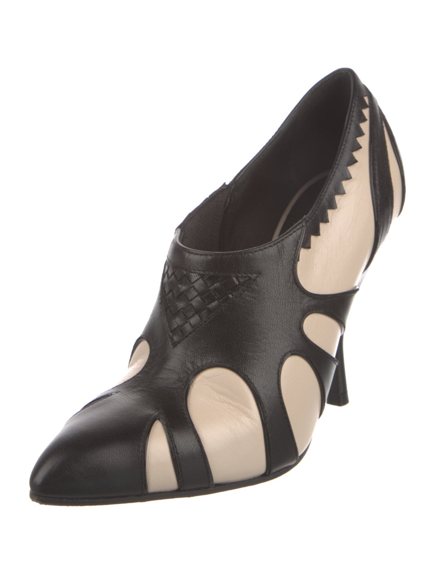 Bottega Veneta Leather Colorblock Pattern Mules