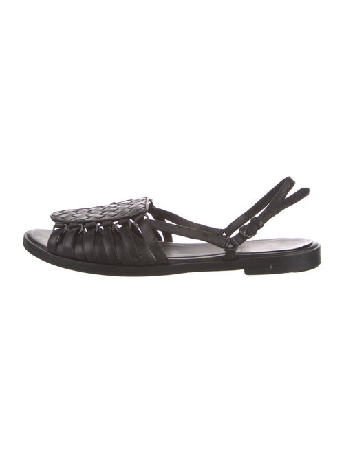 Bottega Veneta Intrecciato Weave Leather Slingback Sandals
