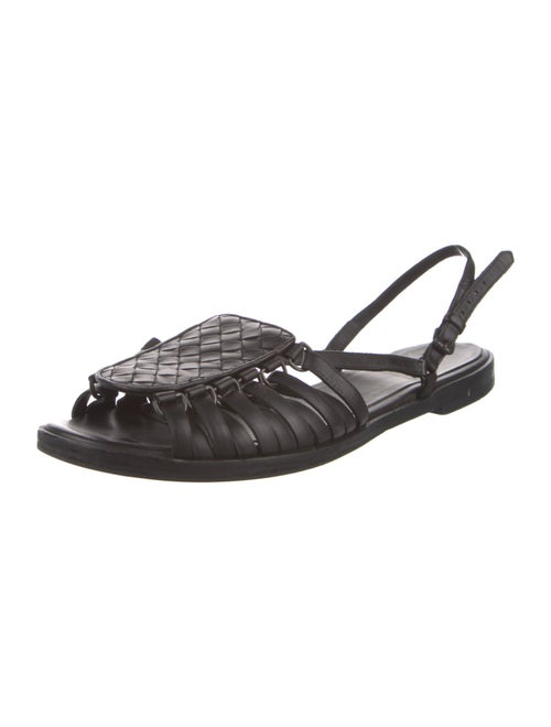Bottega Veneta Intrecciato Weave Leather Slingback Sandals