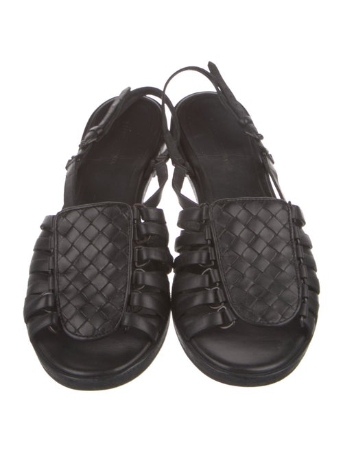 Bottega Veneta Intrecciato Weave Leather Slingback Sandals