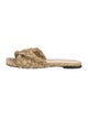 Bottega Veneta Intrecciato Weave Raffia Slides