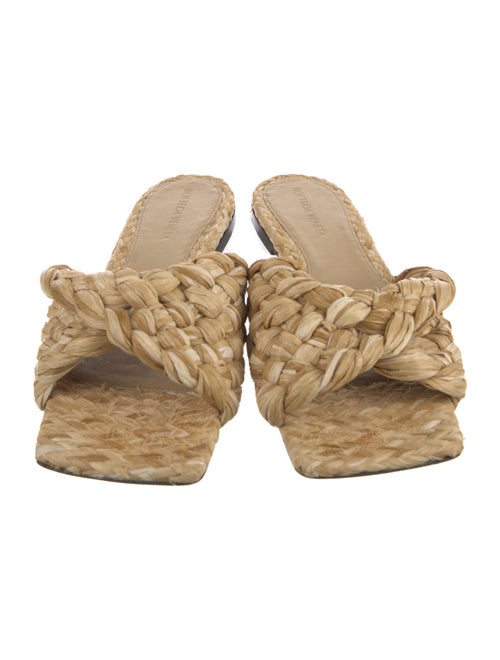 Bottega Veneta Intrecciato Weave Raffia Slides