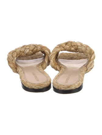 Bottega Veneta Intrecciato Weave Raffia Slides