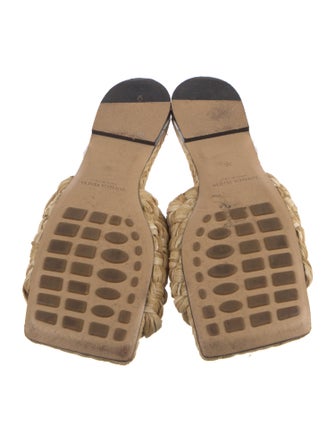 Bottega Veneta Intrecciato Weave Raffia Slides