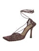 Bottega Veneta Leather Crystal Embellishments D'Orsay Pumps