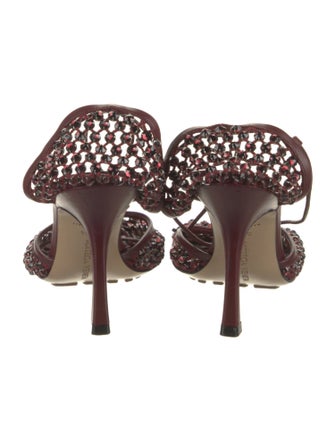 Bottega Veneta Leather Crystal Embellishments D'Orsay Pumps
