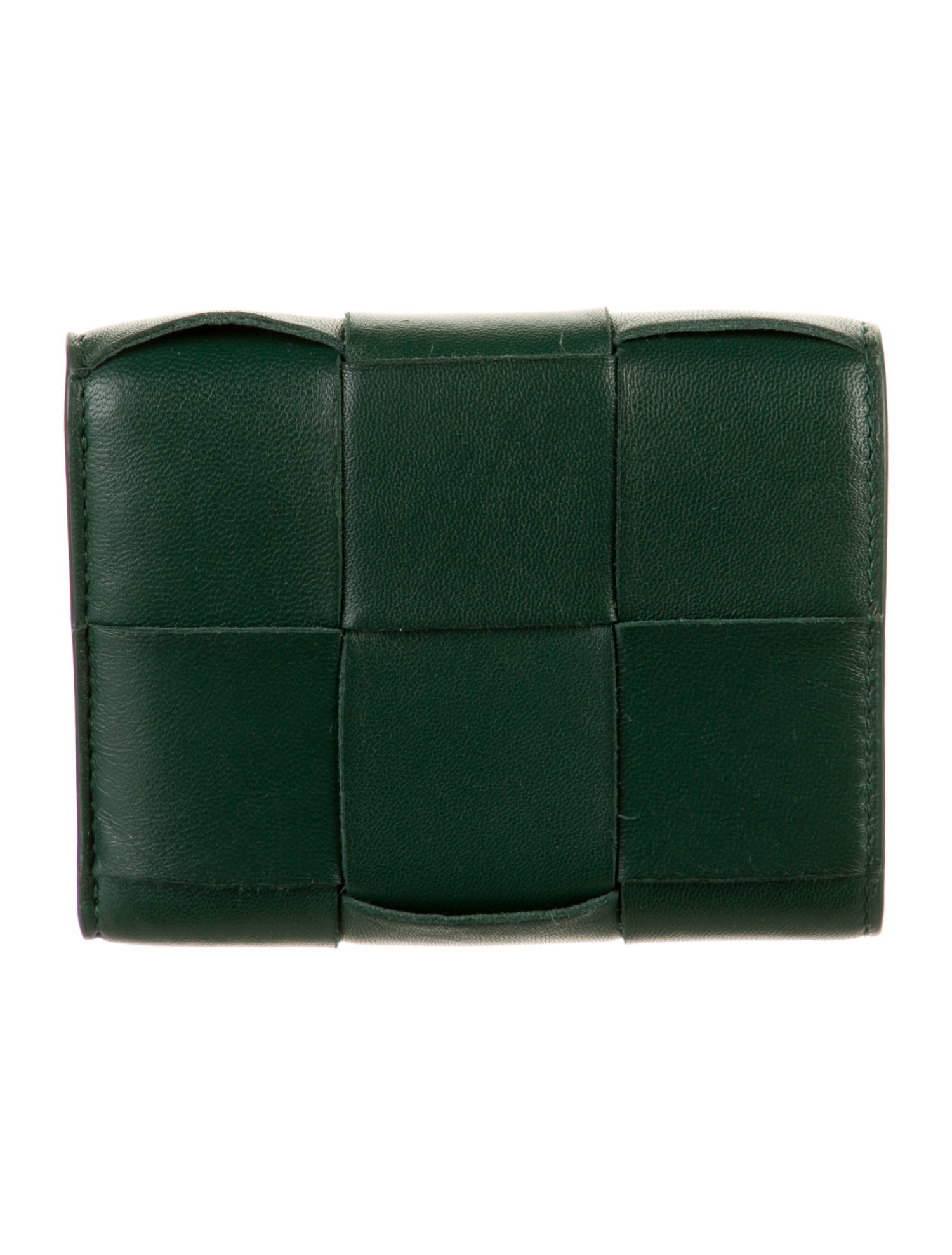 Bottega Veneta Tri Fold Compact Wallet Intrecciato Weave Trifold Wallet