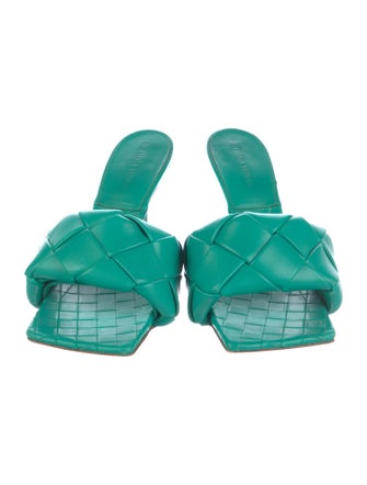 Bottega Veneta Intrecciato Weave Leather Slides