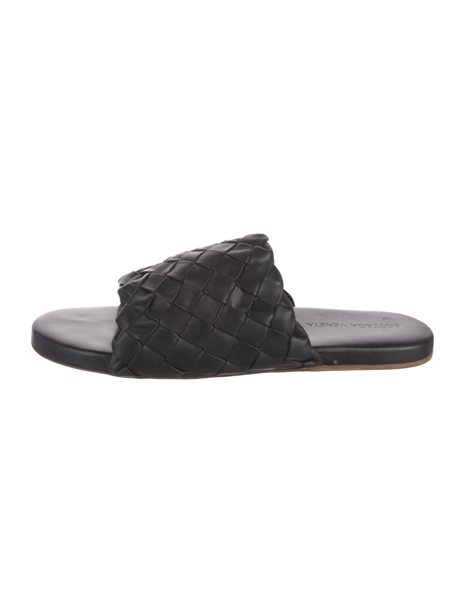 Bottega Veneta Intrecciato Weave Leather Slides