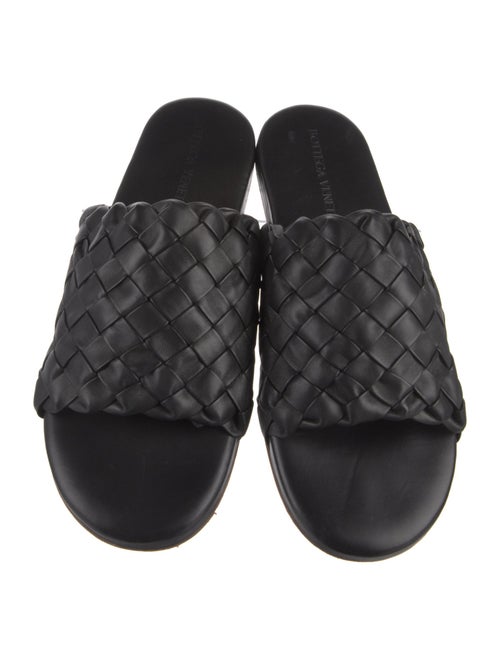 Bottega Veneta Intrecciato Weave Leather Slides
