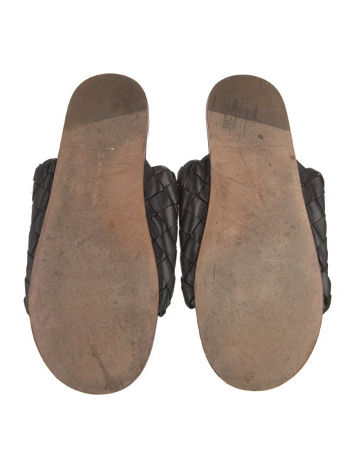 Bottega Veneta Intrecciato Weave Leather Slides