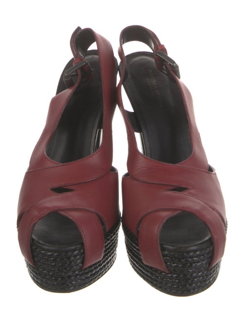 Bottega Veneta Leather Mesh Accents Slingback Pumps