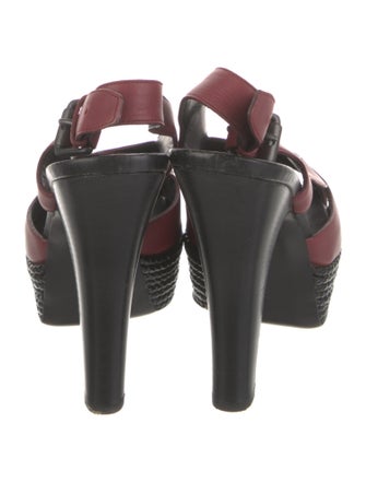 Bottega Veneta Leather Mesh Accents Slingback Pumps