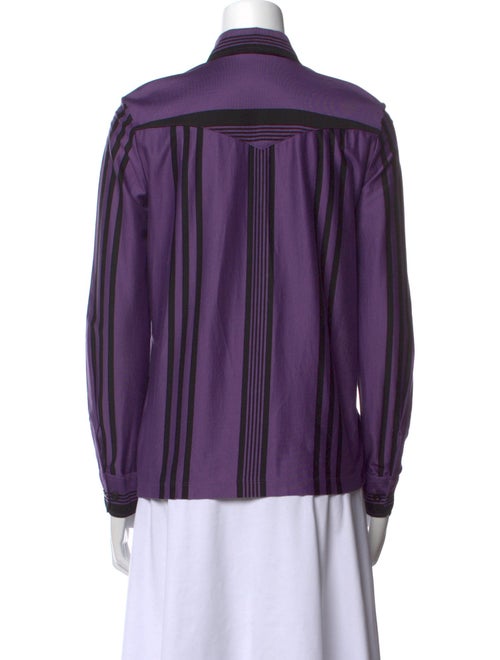 Bottega Veneta Striped Long Sleeve Button-Up Top