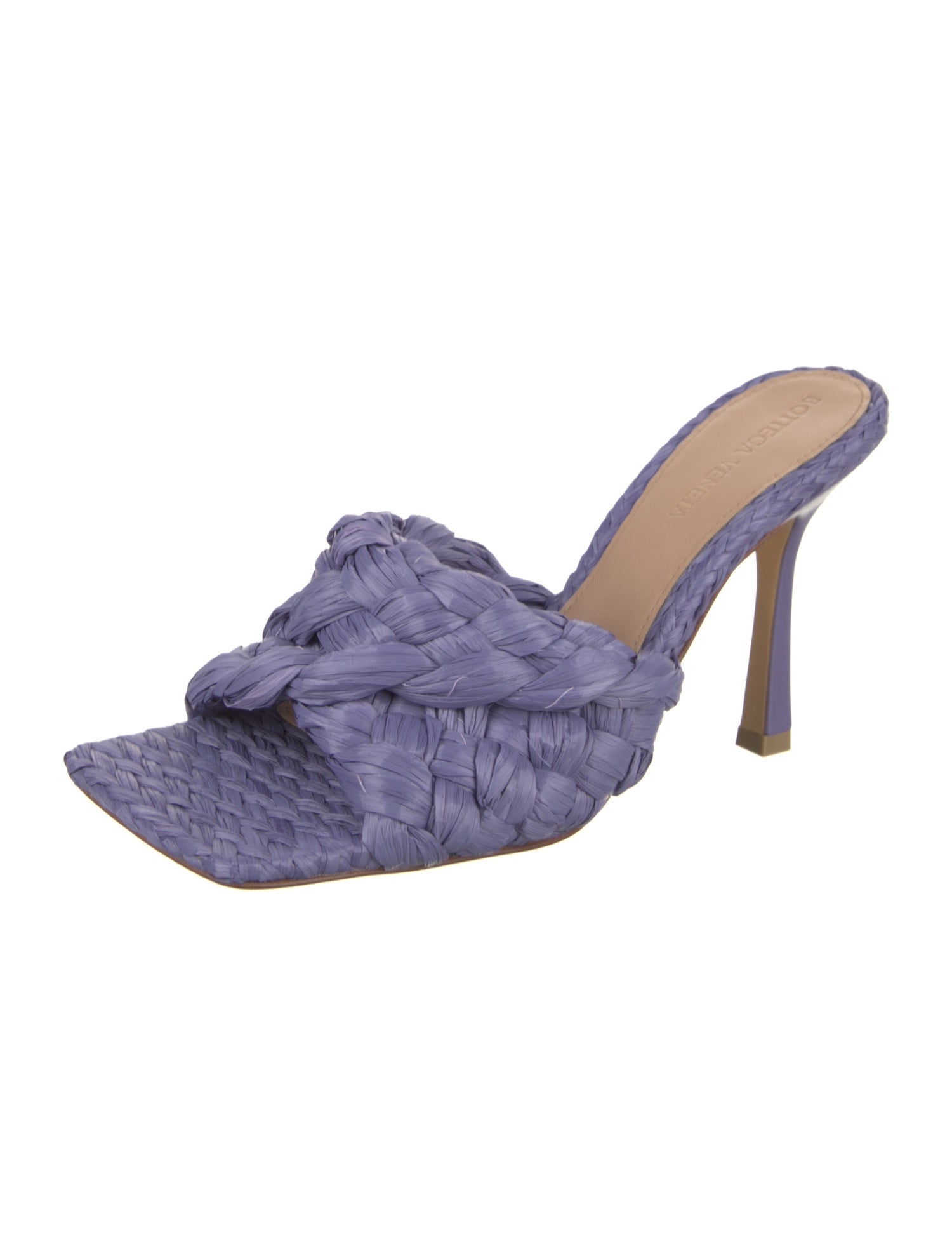 Bottega Veneta Raffia Slides