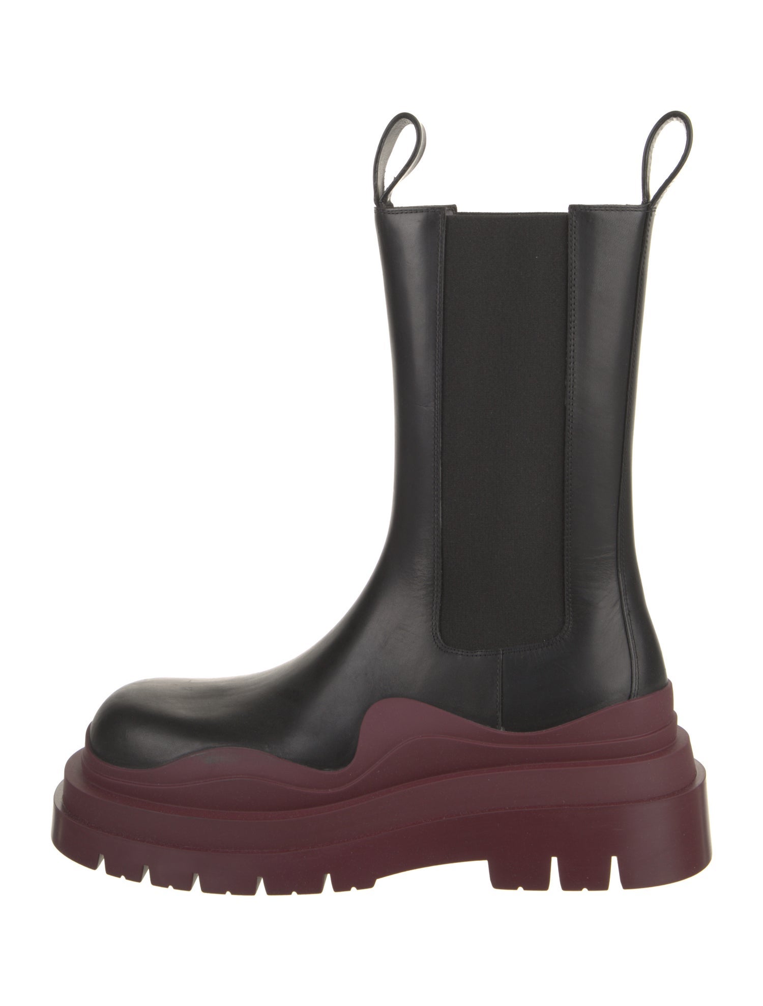 Bottega Veneta Leather Colorblock Pattern Chelsea Boots