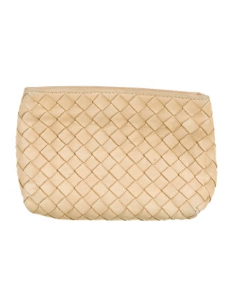 Bottega Veneta Leather Woven Cosmetic Bag