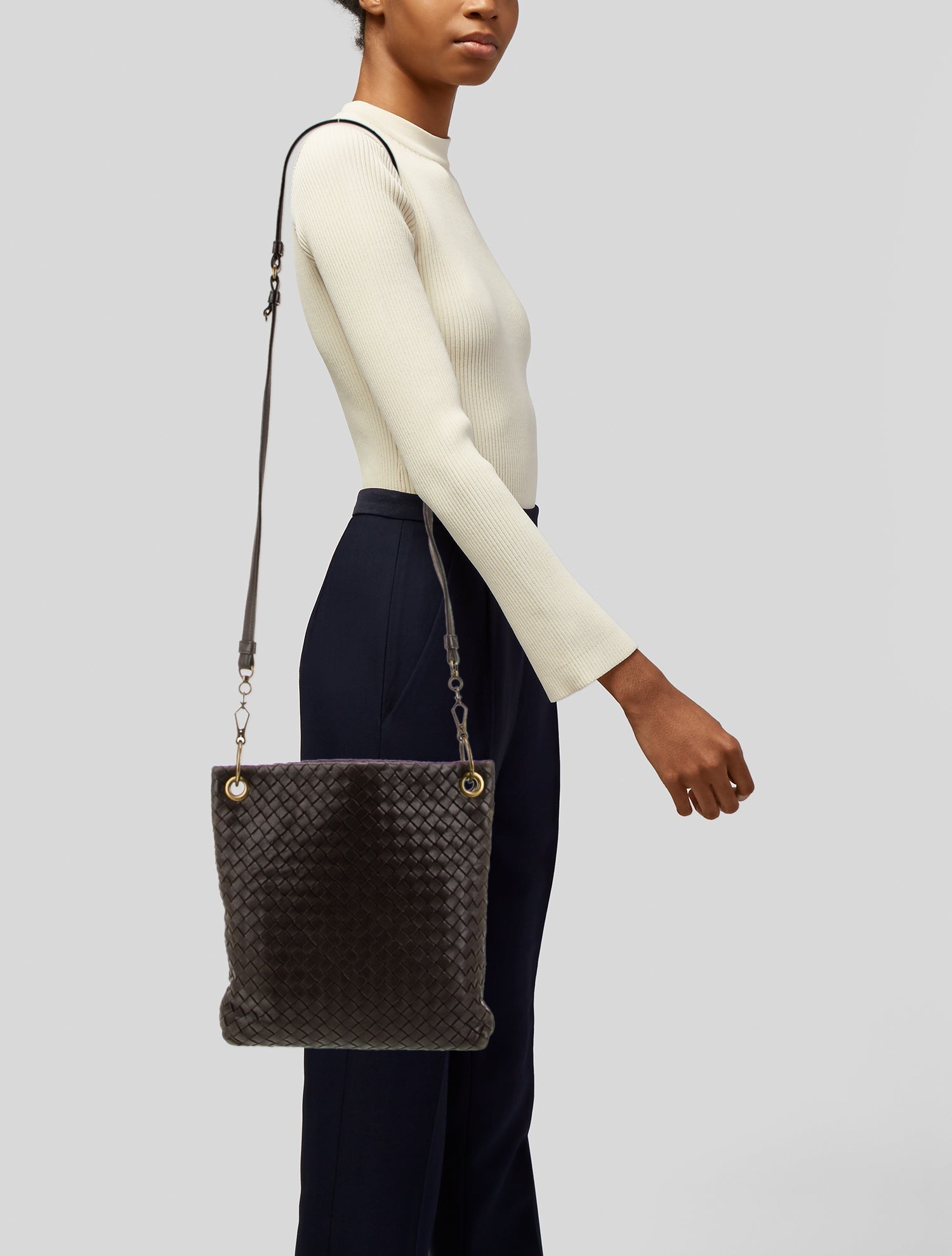 Bottega Veneta Intrecciato Messenger Bag Vintage