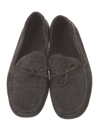Bottega Veneta Intrecciato Weave Suede Drivers