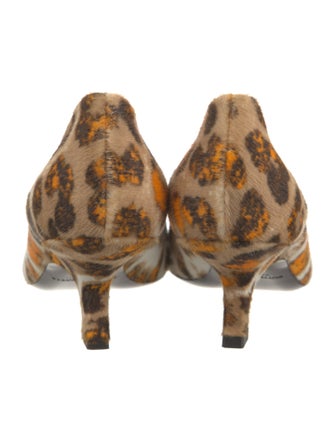 Bottega Veneta Ponyhair Animal Print Pumps