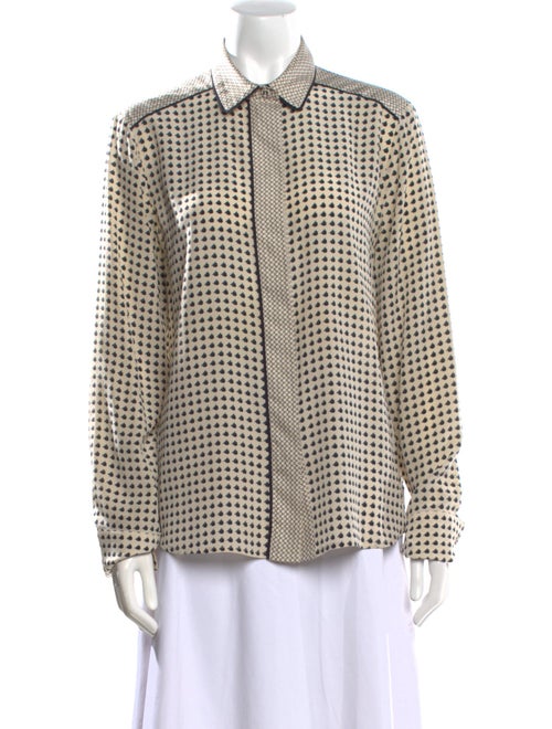 Bottega Veneta Silk Printed Button-Up Top