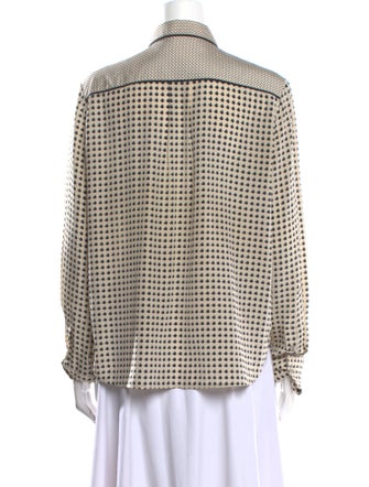 Bottega Veneta Silk Printed Button-Up Top
