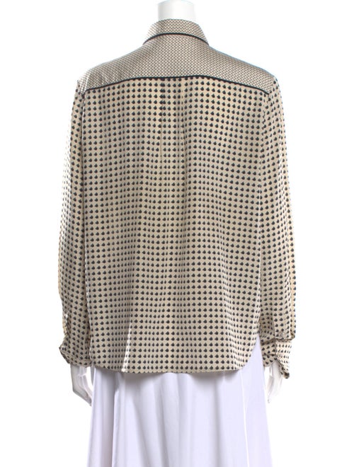 Bottega Veneta Silk Printed Button-Up Top