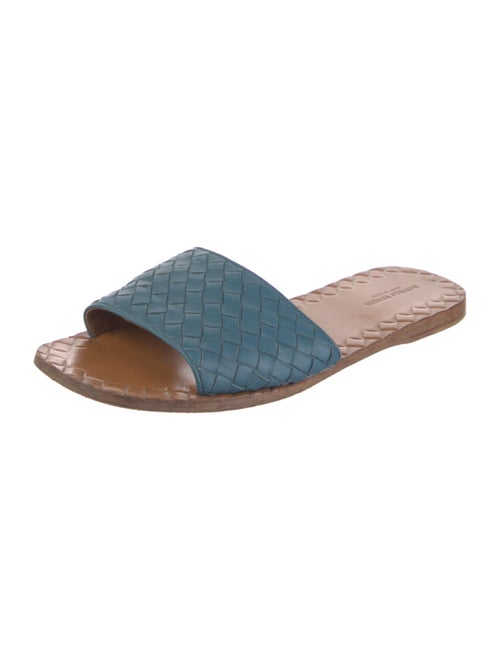 Bottega Veneta Intrecciato Weave Leather Slides