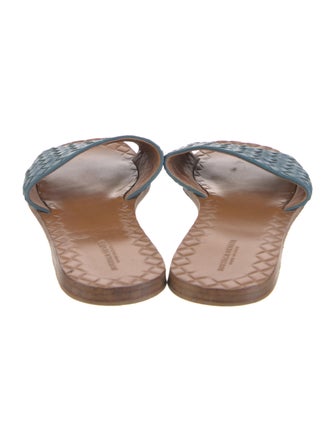 Bottega Veneta Intrecciato Weave Leather Slides