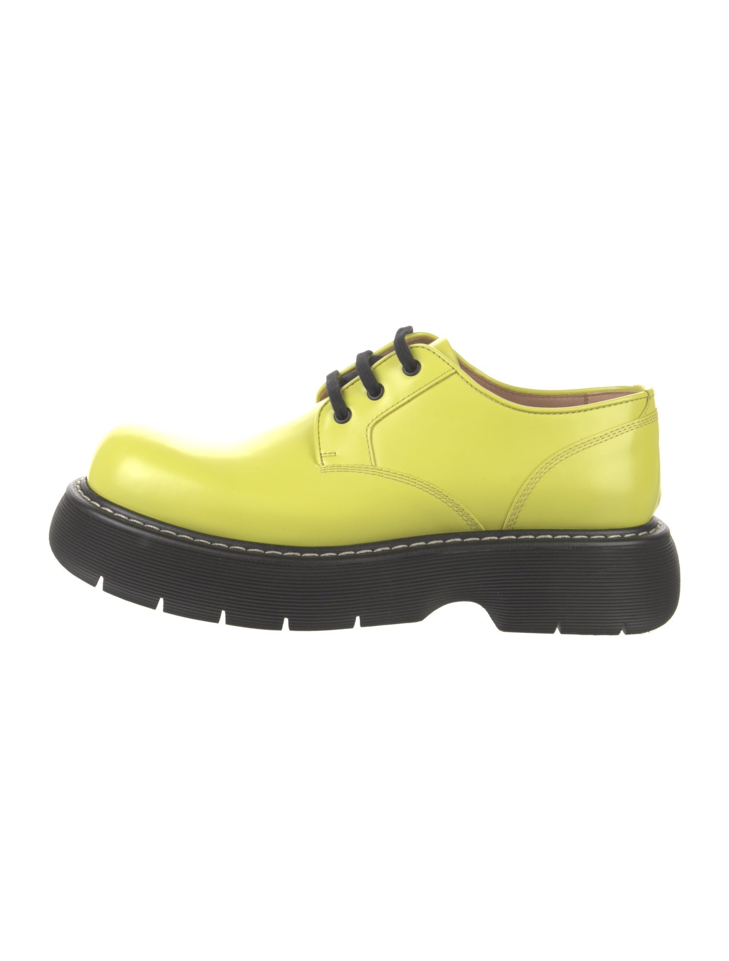 Bottega Veneta Leather Colorblock Pattern Oxfords