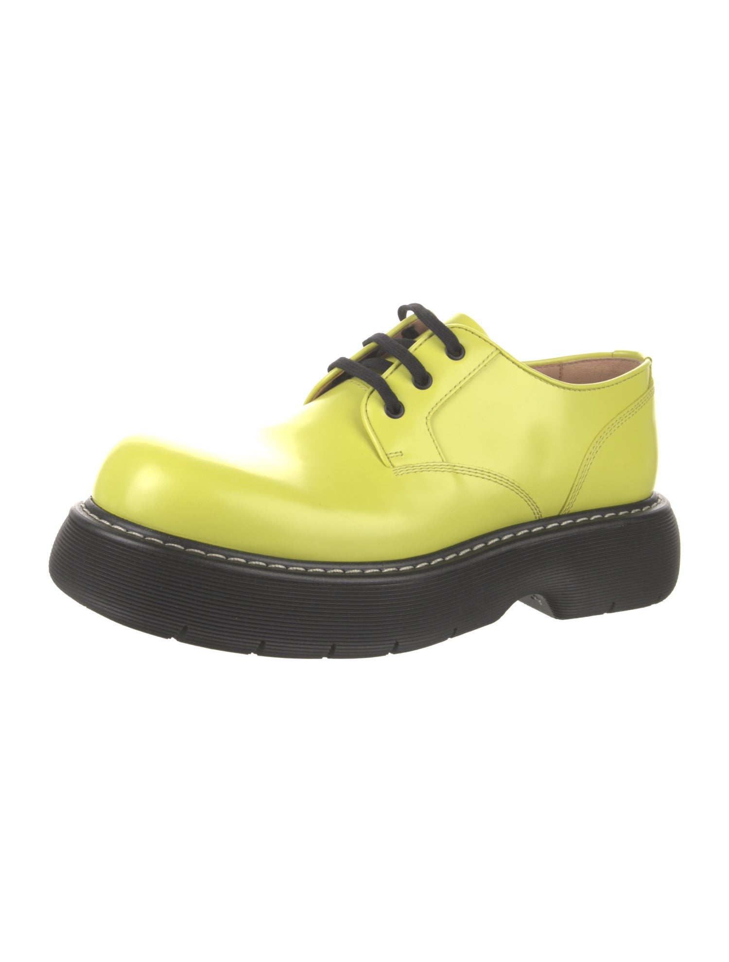 Bottega Veneta Leather Colorblock Pattern Oxfords