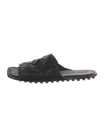 Bottega Veneta Intrecciato Weave Leather Slides